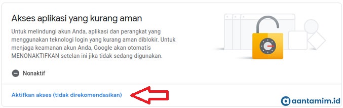 Akses aplikasi yang kurang aman