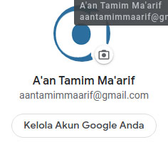 Gmail kelola akun