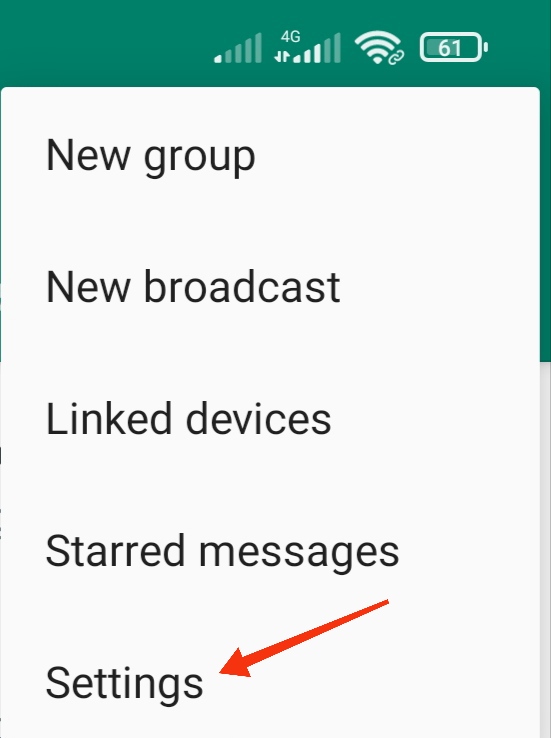 Langkah-langkah custom ringtone notifikasi WhatsApp - Menu Settings