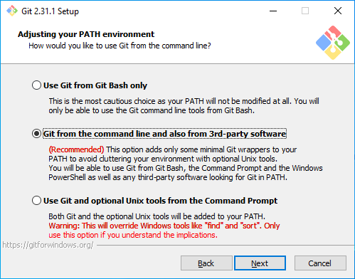 PATH environment Git